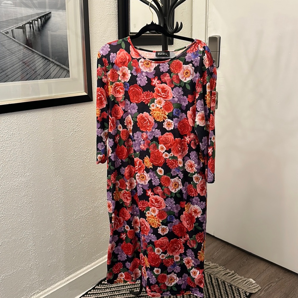 Club L Plus Size Floral Dress